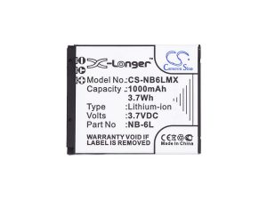 Батерия за фотоапарат CANON NB6L LiIon 3.7V 1000mAh LiIon Cameron Sino