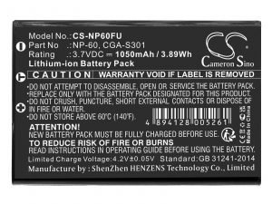 Батерия за фотоапарат FUJI NP60 LiIon 3.7V 1050mAh Cameron Sino