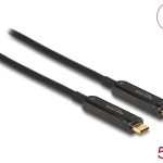 Оптичен видео кабел DeLock, USB-C, 4K 60 Hz, 5m