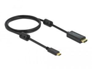 Кабел Delock USB-C - HDMI (DP Alt Mode) 4K 60 Hz, 1 m, Черен