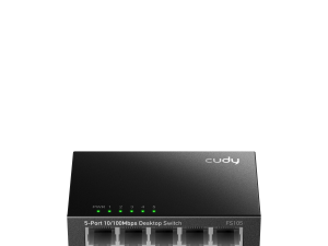 Суич Cudy FS105, 5-портов 10/100 Mbps RJ 45, Метален корпус, Черен