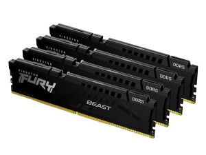Памет Kingston FURY Beast Black 128GB(4x32GB) DDR5 5200MHz CL40 KF552C40BBK4-128