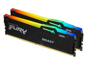 Памет Kingston FURY Beast RGB Black 32GB (2x16GB) DDR5 6000MHz CL36 KF560C36BBE2AK2-32