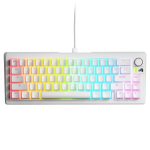 Геймърска механична клавиатура Glorious GMMK 3 65% White - Fox Linear Switches