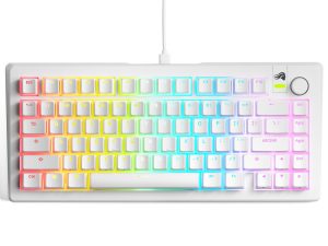 Геймърска механична клавиатура Glorious GMMK 3 75% White - Fox Linear Switches