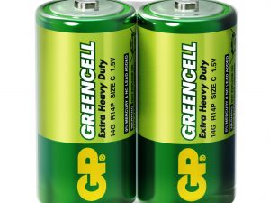 Цинк карбонова батерия GP 14G-S2 Greencell, R14, 2 бр. в опаковка / Shrink, 1.5V