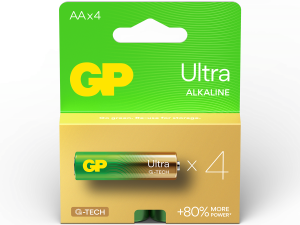 Алкална батерия GP ULTRA LR6 AA /4 бр. в опаковка/ 1.5V GP, GP15AU