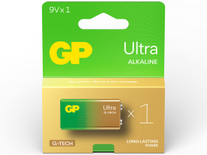 Алкална батерия GP ULTRA 6LF22 /6LR61, 9V, 1 бр., 1604AU21-SB1