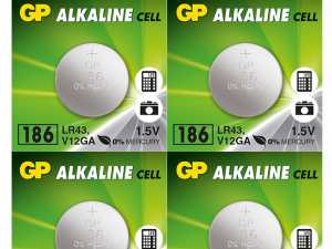 Бутонна алкална батерия GP186 AG12 LR-43/ 10 бр./pack цена за 1 бр./ 1.55V GP
