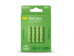 Акумулаторна Батерия GP R03 AAA 1000mAh NiMH 100AAAHCE-EB4 4 бр. в опаковка GP