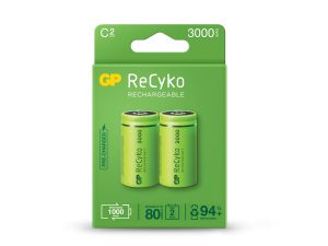 Акумулаторна Батерия ReCyko, Size C, LR14, 3000mAh, 1.2V