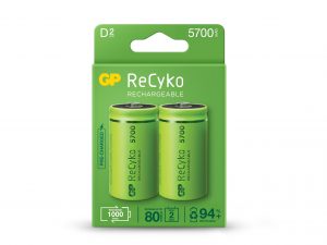 Акумулаторна Батерия GP R20 D 5700mAh NiMH Recyko 2 бр. в опаковка GP
