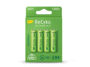 Акумулаторна Батерия R6 AA 130AAHC-EB4 1300mAh NiMH 4 бр. в опаковка GP