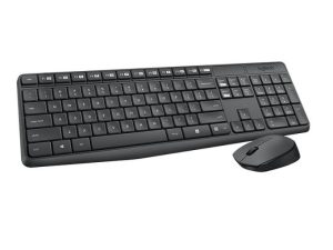 Kомплект безжични клавиатура с мишка Logitech MK235, Тъмносив