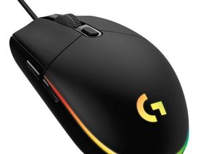 Геймърска мишка Logitech G203, Оптична (8000 dpi), USB, RGB, Черна