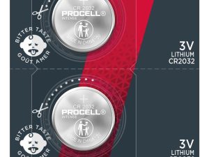 Бутонна батерия DURACELL PROCELL CR2032, 3V, 5 бр. в блистер, Литиева, /цена за 1 батерия/