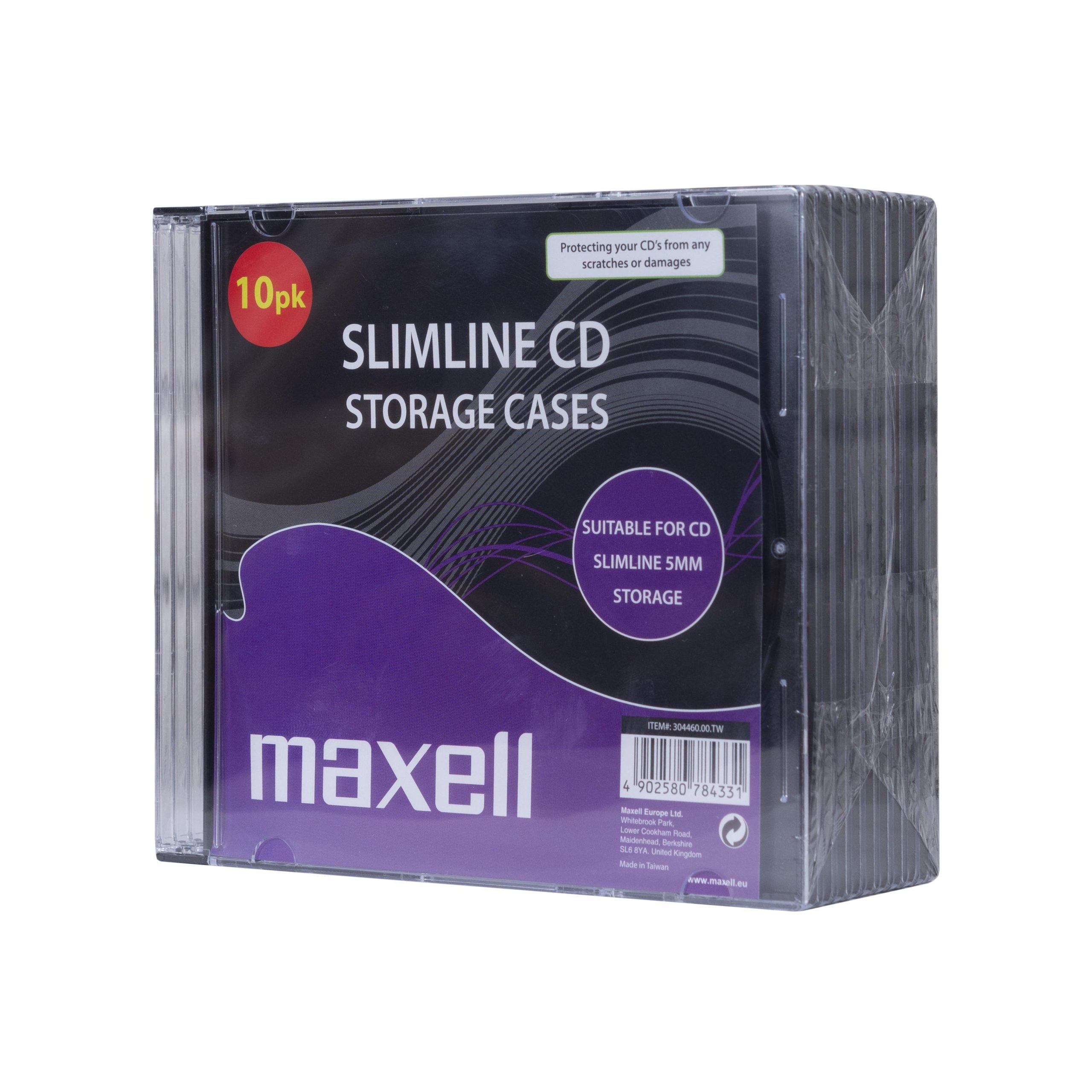 Кутийки за CD/DVD MAXELL Slim Black 10pk /цена за 10 бр./ - Image 3