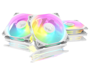 Комплект Вентилатори 3в1 ASUS TUF GAMING TR120 ARGB Reverse WHITE EDITION