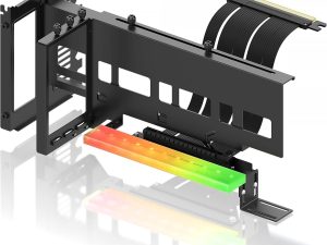 Брекет за вертикален монтаж на GPU EZDIY-FAB ARGB PCIe 4.0 Riser Cable 90°