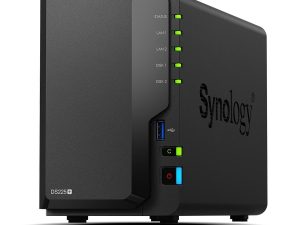 Мрежов сторидж Synology DS225+, за 2 диска, Intel Celeron J4125 , 2GB DDR4 SODIMM